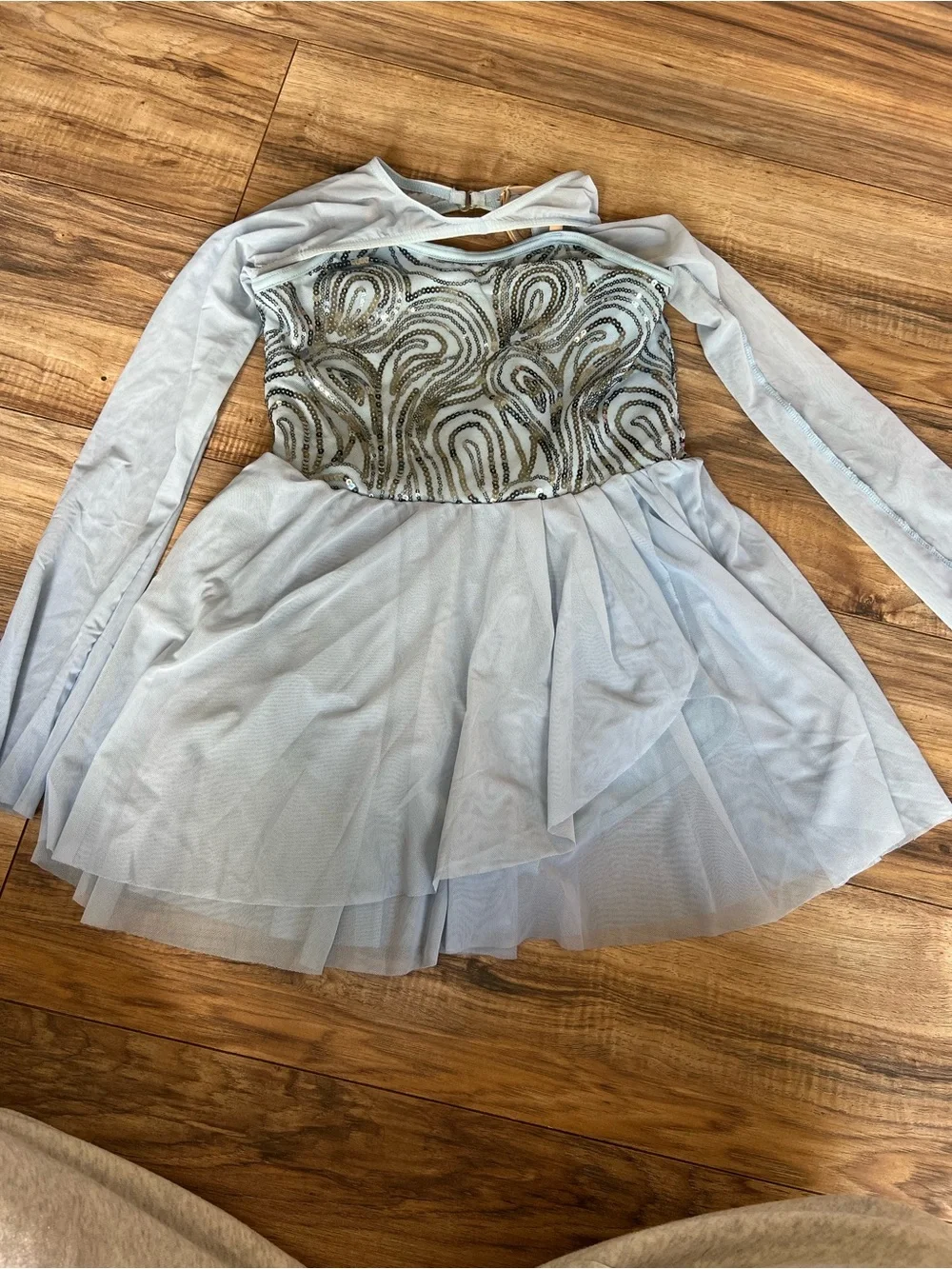 Weissman Light Blue & Silver Girls Dance Costume XLC
